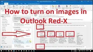 How to turn on images in Outlook | Images Missing or Not Showing in Outlook Email - Red X
