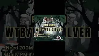 East Server WTS/WTB silver  Need 200m - 500m Silver Daily. Pm if you sell #albiononline #rmt