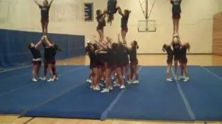 Eastern Connecticut State University Cheerleading End Pyramid
