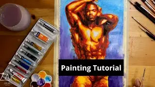 Painting Tutorial Time lapse Episode (38) #watercolorpainting #zakpopart