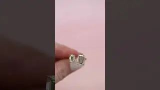 Two Stone Emerald Cut Diamond Engagement Ring - Diamond and Gold Warehouse