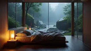 Rain Sound On Window with Thunder Sounds  Rain Sounds for Deep Relaxation #rainsounds #rainmorning1
