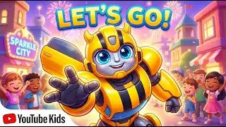 Bumblebee Transformer Saves Sparkle City 🤖🐝 | Kids Superhero Cartoon | Fun Robot Adventure