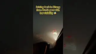 Seems like the weather is not in our favour 😰 #lowvisibility #foggyroads #mountains #driving
