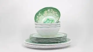 Best 5 Melamine Dinnerware Sets, 12-Piece Unbreakable Plates and Bowls, Lightweight Outdoor Dishes