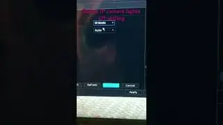Dahua IP camera light setting off