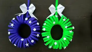Christmas craft - Paper wreath for Christmas | Easy Paper craft | Christmas decoration ideas