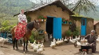 Cooking Sheep Head in the Garden | Planting Flowers in Our Village Yard