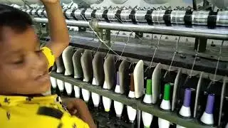 Doubling machine & winding machine working process.