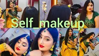 Self_makeup((2nd_ प्रोफेशनल मेकअप))आज बसंत पंचमी पर पीला रंग पहना।।💛🫶🧿💄💓❣️