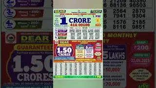 Nagaland Lottery SAMBAD DEAR EVENING 1:00 PM RESULT TODAY 10.09.2023 | NAGALAN #lottery