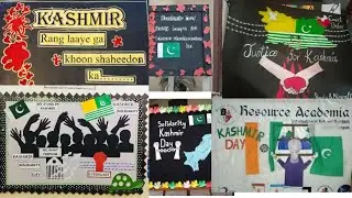 Kashmir day decoration ideas| charts, background ideas
