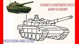 How to Draw a Type 10 Tank &ndash; Modern Line Art Tutorial for Adults