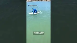 Disbelief as man paddles in crocodile infested waters despite surrounding warning signs