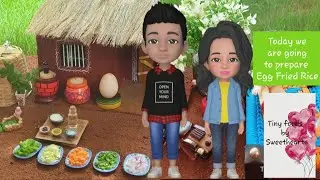 Real miniature cooking | Egg fried rice | tiny  foods | Restaurant style for my bro🥰