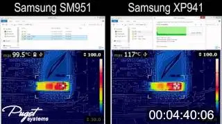 Samsung SM951 vs Samsung XP941 Thermal Comparison