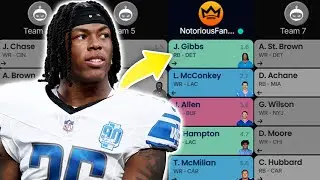 2025 Fantasy Football Mock Draft | 12 Team | PPR (Pick 6)
