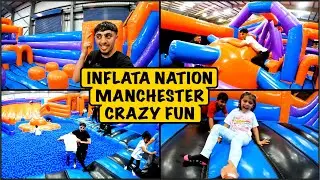 Inflata Nation Manchester Vlog 2024 Crazy Family Fun At Inflatable Park!!