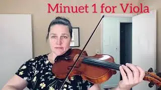 Minuet 1 for Viola Slow Practice with Metronome