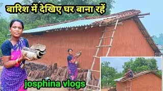 They are building a house in the rain, see @josphinavlogs
