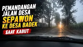 Pemandangan Jalan Desa Sepawon Saat Kabut