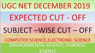 Ugc net Expected cut off  December 2019 / Ugc net JRF Computer science cut off