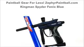 Kingman Spyder Fenix Paintball Gun Blue ZephyrPaintball.com 360 View KING 2010 FENIXBLU