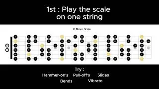 #27 Minor Scale Horizontal | Open Skill Practice Play Along with Backing Track (Lesson 1)