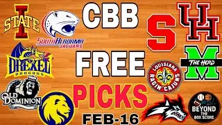 🔥 College Basketball Picks Today 2/16/26 | Top CBB Free Picks & Winning Parlay Alerts
