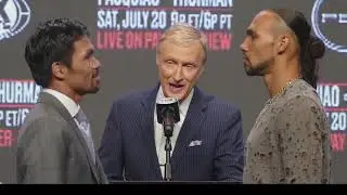 Manny Pacquiao vs Keith Thurman Press Conference Face Off, Career Defining Moment