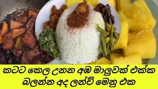 බලන්න අද මෙනු එක ගැලපෙනවද කියල කටට කෙල උනන අඹ මාලුවකුත් හැදුවා #How Is My Lunch Menu Today