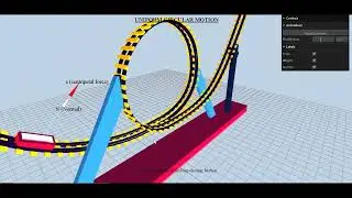Interactive Physics  in 3D- Circular Motion Centripetal Acceleration, Class XI Mechanics E.P Sajitha