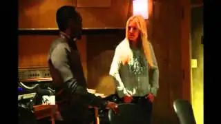 Britney Spears on will.i.am (in the Studio; Big Fat Bass finished)