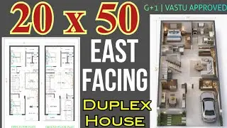 Проект двухэтажного дома 20×50 с восточной ориентацией | Проект G+1 по Васту с парковкой | Проект...