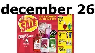Bath & Body Works Semi-Annual sale: 12/26/2017!!!!