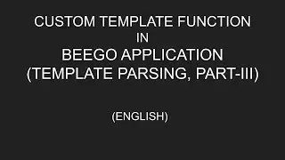 Custom Template Function in Beego Framework | Template Function in Beego | #golang #beego #template