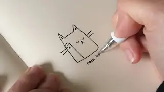 funny little cat drawing (talk to the paw)