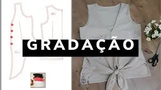 Blusa com nó / Gradação de molde/ Solange Maldonado