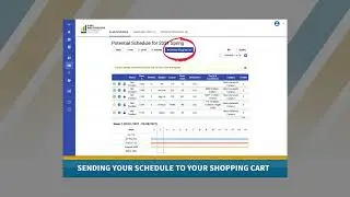 Sending your schedule to your Shopping Cart