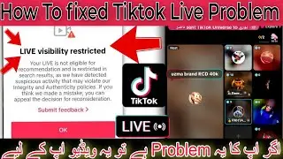 TikTok LIVE visibility restricted problem solution | How to end live restricted on TikTok ✅
