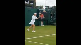 Zhu Lin's Backhand Up Close #wta #tennis #backhand