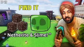 Minecraft EP 27 | Netherite & Slime Hunt 🔥 #manjithub #minecraft