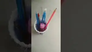 Home made FUR Pen Pencil Stand😊