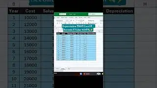 DB Function in Excel 🔥 | Find Depreciation in Seconds 💸 | Excel Formula Trick #shorts