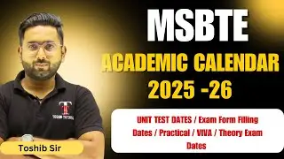 MSBTE Academic Calendar 2025-26 | Toshib Tutorials