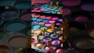 &ldquo;Tiny workers, big makeup magic 🎨🧹&rdquo;#SatisfyingVideo #MakeupArt #BeautyShorts #ViralShorts #ASMR