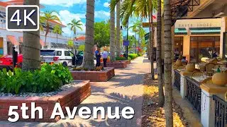 [4K] Naples Florida, Walking Along Fifth Avenue, June 2022, 4K Travel Video