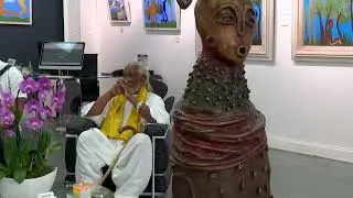 Manuel Mendive exhibition at Latin Art Core gallery: With the new day, the sun shines and leads us.