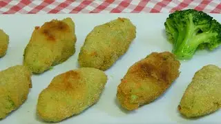 Croquetas de brócoli muy cremosas y con un rebozado muy crujiente (Receta de aprovechamiento)