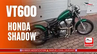 Honda Shadow VT600 Transformatio 🛑 From Cruiser to Retro Bobber ⚠️